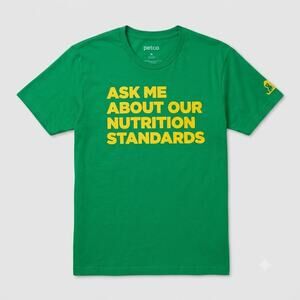 Petco Employee Uniform T Shirt Green Short Sleeve Cotton Blend Mens Medium